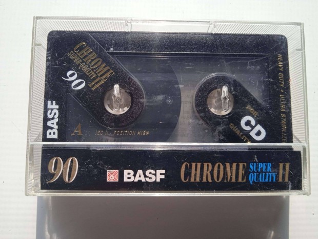 BASF Chrome Super Quality II. 90 audio kazetta , bortn felirat