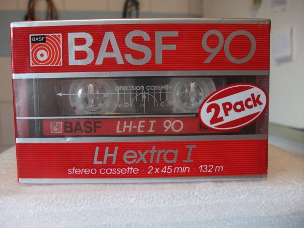 BASF LH - Extra I 90 magn deck kazetta dupla pack ( 1985 )