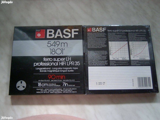 BASF Pro 18CM Fm orso+szalag j!! Bontatlan magn szalag 2DB!