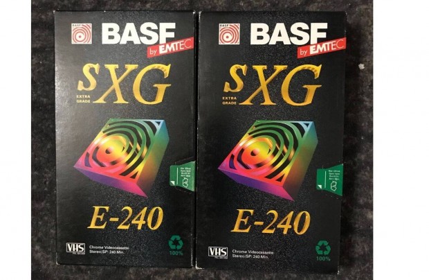 BASF sxg E-240 videokazetta VHS kazetta 4 rs bontatlan