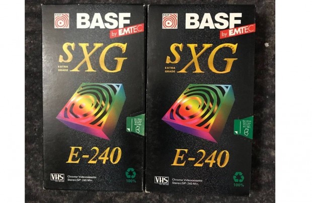 BASF sxg E-240 videokazetta VHS kazetta 4 rs bontatlan,Posta megoldh