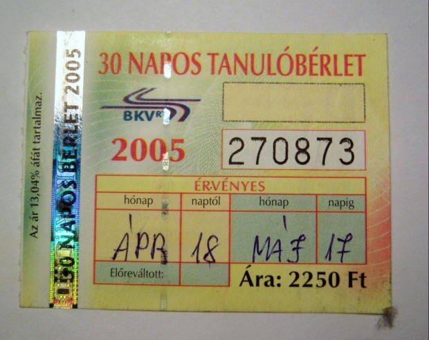 BKV 30 Napos Tanul Brlet 2005 prilis (2kppel)