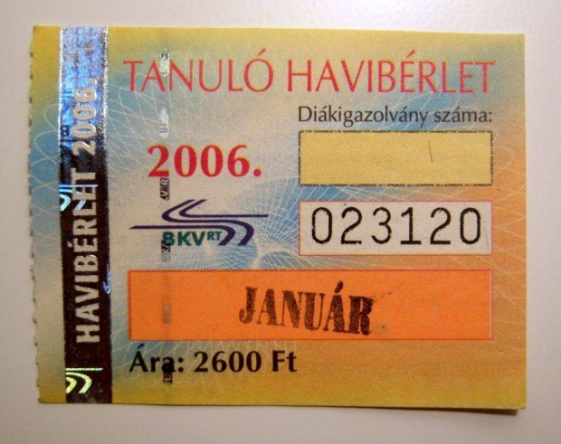 BKV Havibrlet Tanul 2006 Janur v1 (2kppel)