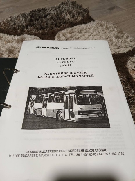 BKV Ikarus 263.10 Alkatrszjegyzk