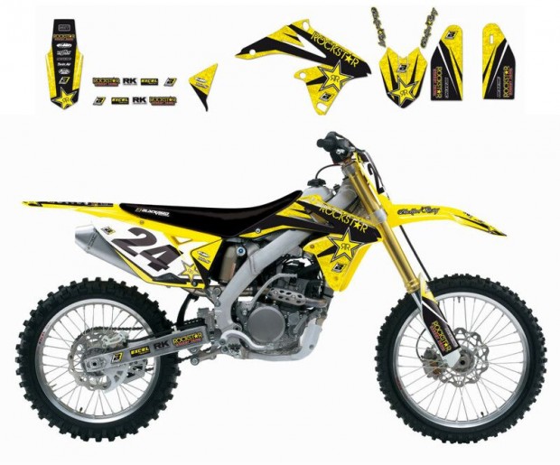 BLACKBIRD Rockstar Energy grafikai készlet Suzuki RM125/250-hez