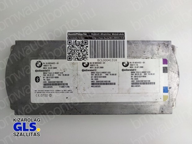 BMW 1 (E87) Bluetooth vez�rl�egys�g modul (9224422)