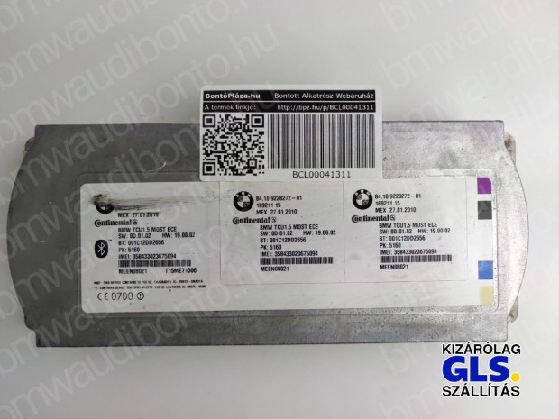 BMW 1 (E87) Bluetooth vezérlőegység modul (9228272)