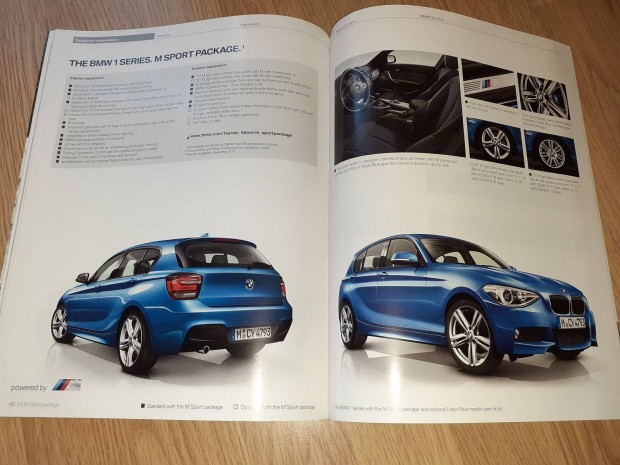 BMW 1 prospektus - 2013, angol nyelv