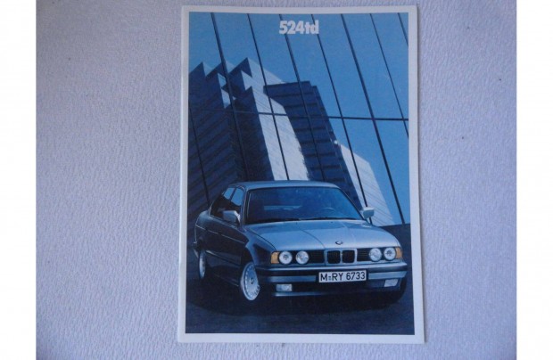 BMW 524td prospektus 1989