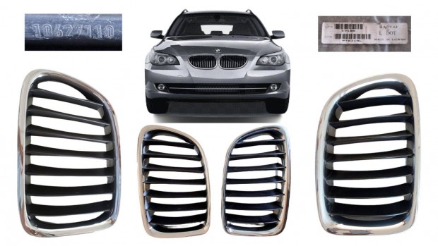 BMW 528i F10 F11 E60 E61 bal + jobb oldali lökhárító hűtőrács 10627110