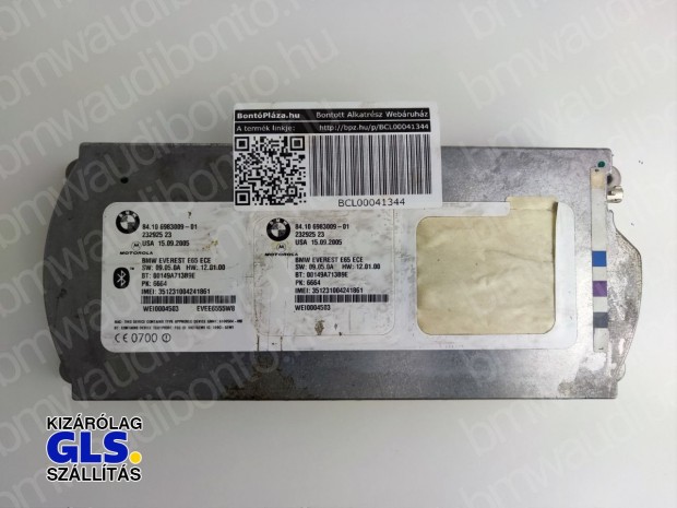 BMW 7 (E65, E66, E67) Bluetooth vez�rl�egys�g modul (6983009)