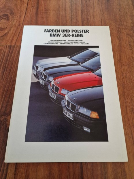 BMW E36 3-AS Sorozat Szín / Kárpitminta Prospektus 1991