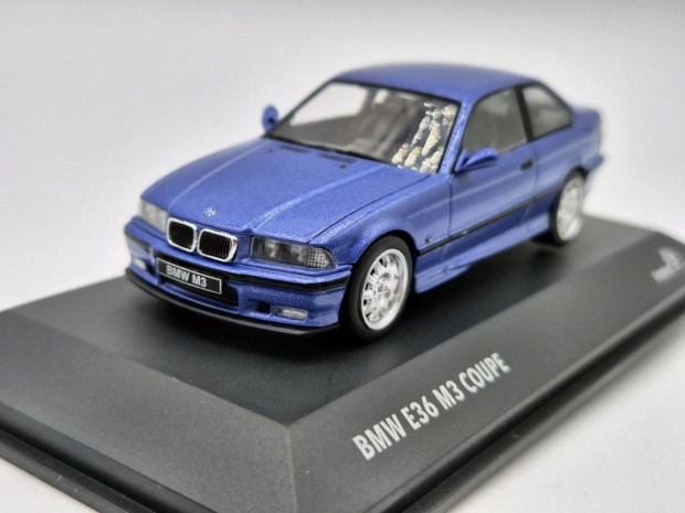 BMW E36 M3 coupe (1999) - kék - Solido - 1:43