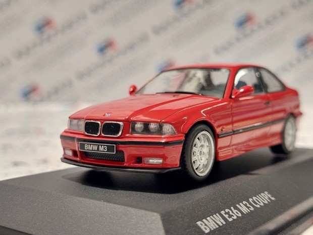 BMW E36 M3 coupe (1999) - piros -  Solido - 1:43