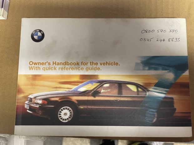 BMW E38 kezelsi knyv hasznlati tmutat 