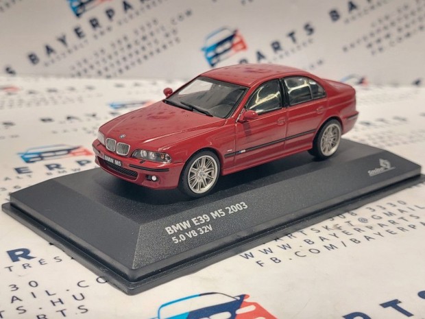 BMW E39 M5 5.0 V8 2003  - piros - Solido  modellautó 1:43