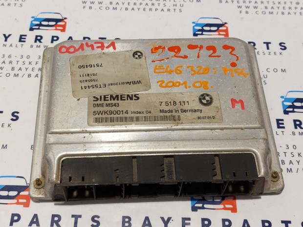 BMW E46 320i M54 M54B22 ECU computer motorvezrl