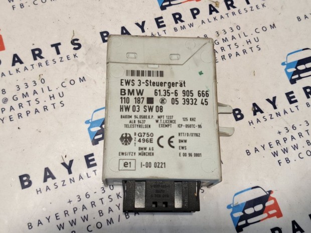 BMW E46 E39 E38 E53 X5 X3 Z4 EWS 3 immobiliser doboz vezérlő