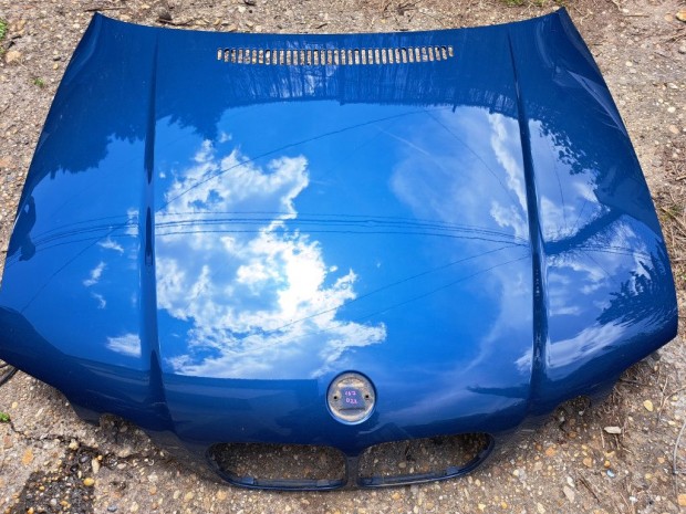 BMW E46 compact kék Topasblau metallic motorháztető géptető
