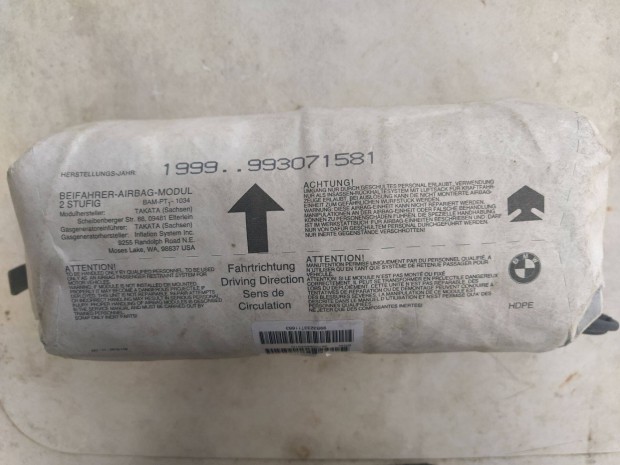 BMW E46 utasoldali légzsák