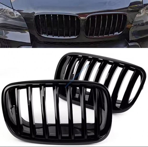 BMW E70/E71 X5/X6 fényes fekete hűtőrács / vese
