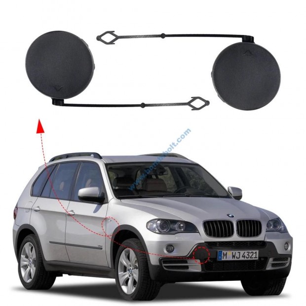 BMW E70 X5 első lökhárító vonószem takaró fedél 2006-2011