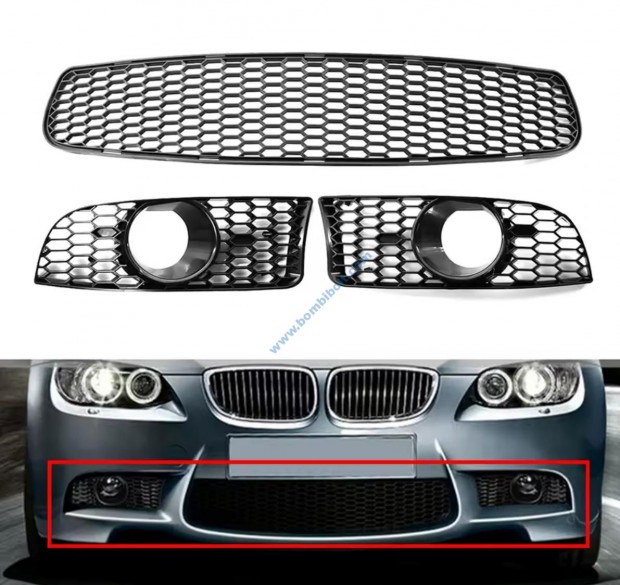 BMW E90 E91 E92 E93 M3 stye lökhárító rács