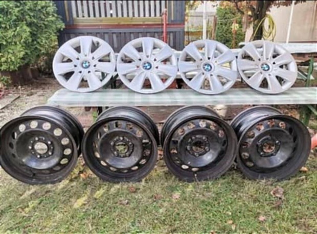 BMW E90 E91 Gyári Lemezfelni Acélfelni Garnitúra 16"