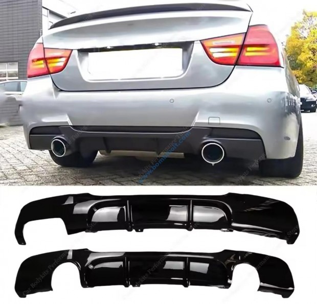 BMW E92 E93 M Performance diffzor, fnyes fekete 2006-2013