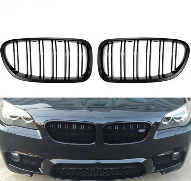 BMW F10 F11 fényes fekete hűtőrács / vese 2010-2017