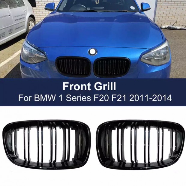 BMW F20 F21 fényes fekete hűtőrács / vese 2011-2014