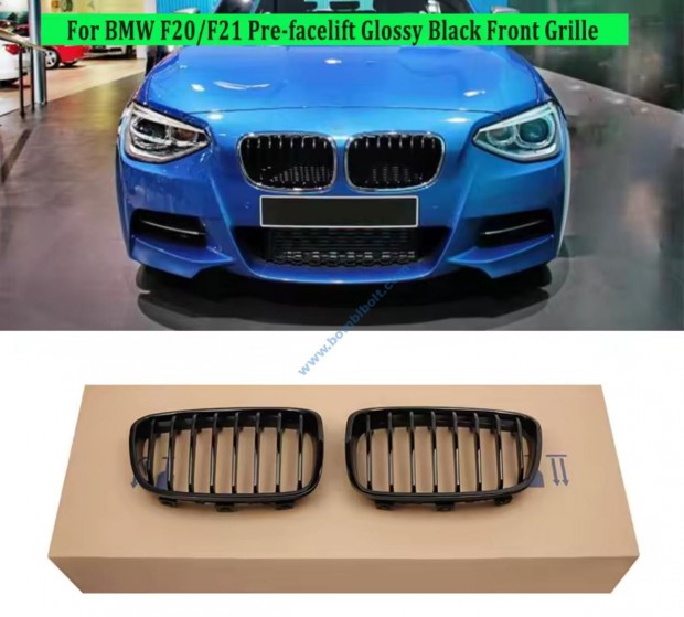 BMW F20 F21 fényes fekete hűtőrács / vese 2011-2014
