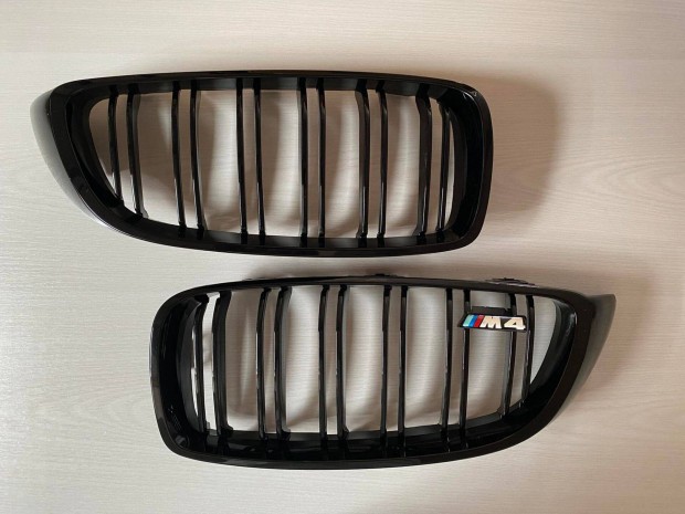 BMW F32 F33 F36 (4-es coupe, cabrio) vese lakk fekete dupla M4 logo