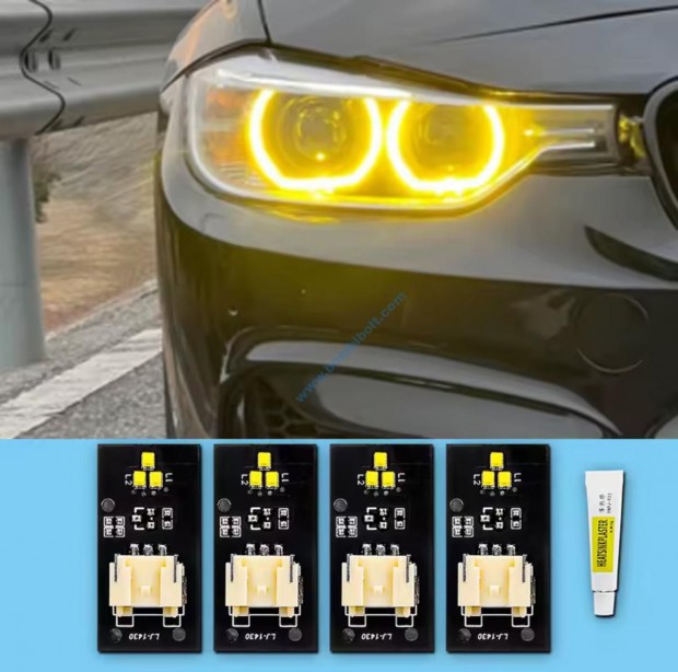 BMW M3 CSL DRL borostyánsárga led, F30, F31, F34, 2012-2016