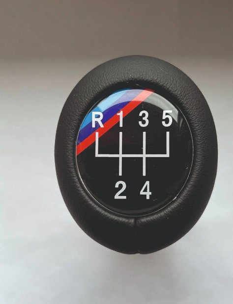 BMW M csík bőr váltógomb 5, 6 sebességes fekete