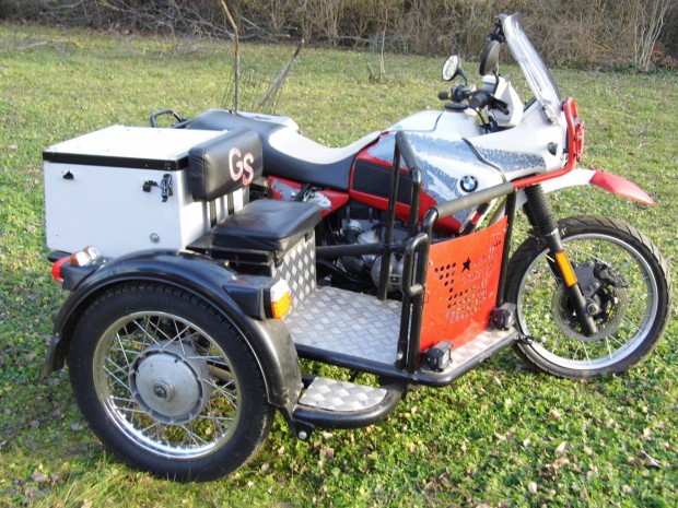 BMW R100 GS Ural oldalkocsival - oldalkocsis