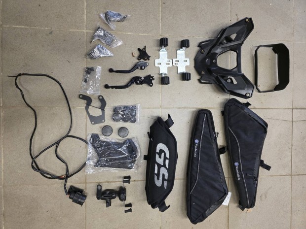 BMW R1200GS R1250GS tartozék táska szett alu fékkar egyben