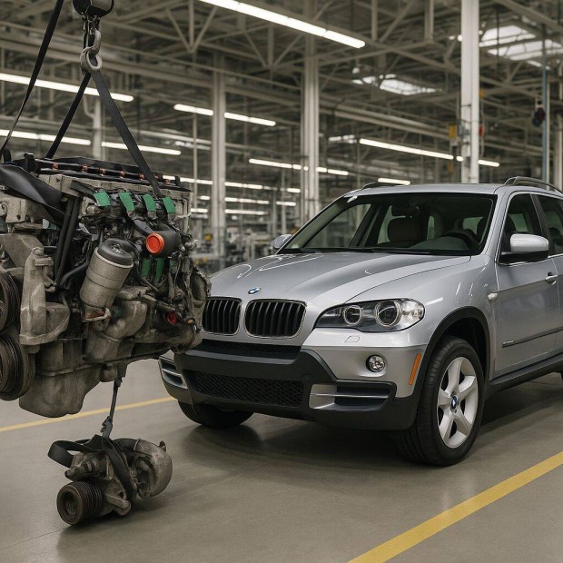 BMW X5 E70 M57 komplett motor egyben eladó cikkszám 21646821306D3