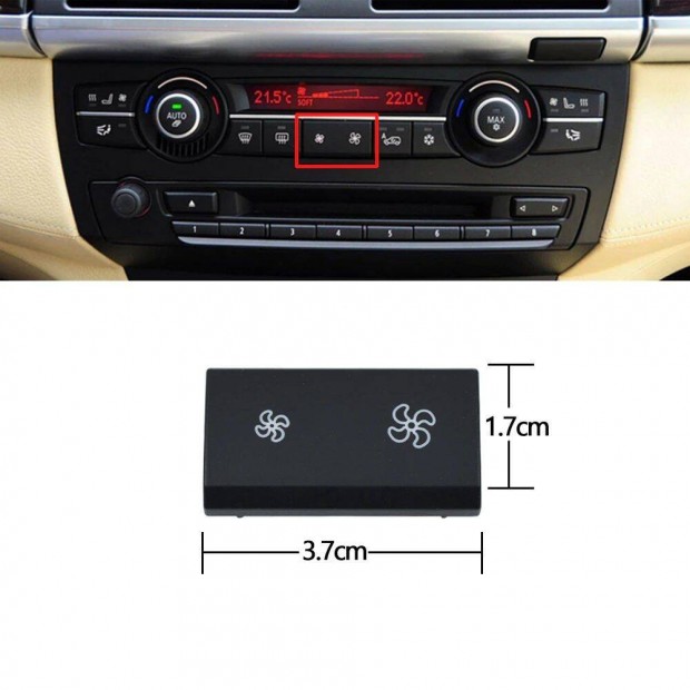 BMW X5 X6 Ventilátor gomb , fedél - Bmw E70 E71