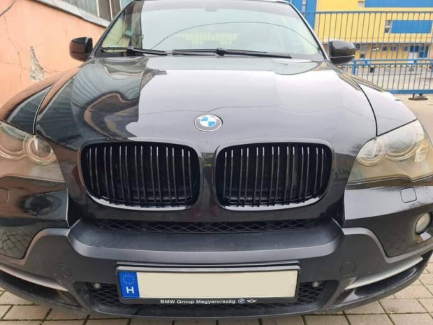BMW X5 X6 (E70 E71 E72) dszrcs / vese lakk fekete 2x7 dupla plcs