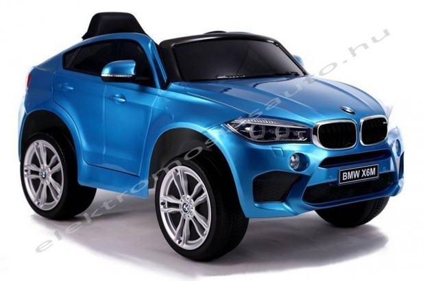 BMW X6M 12V lakk kék 1 személyes eredeti elektromos kisautó - Akciós!