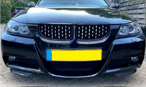 BMW e90 e91 preface hűtőrács díszrács vese Diamond fekete/szatén