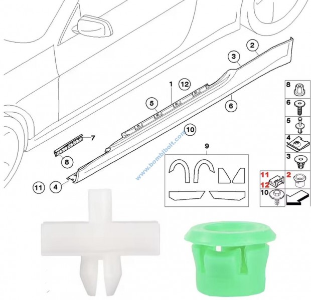 BMW k�sz�b d�szl�c r�gz�t� patent E36, E46, E90, E91,� 51711932996 +