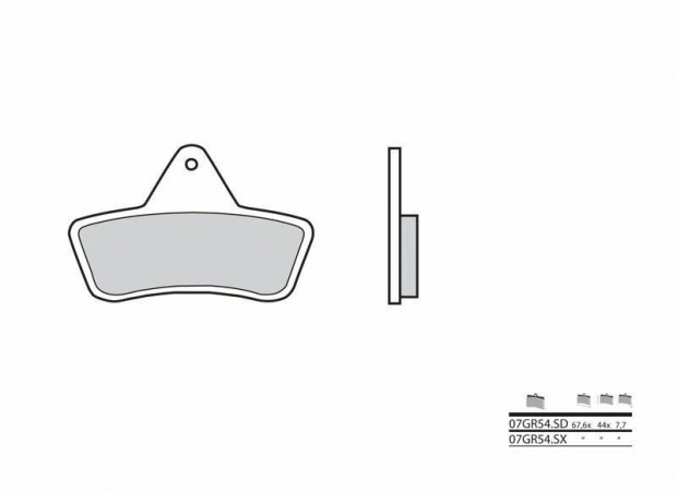 BREMBO Off-Road szinterezett fém fékbetétek - 07GR54SX