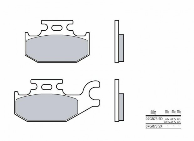 BREMBO Off-Road szinterezett fém fékbetétek - 07GR73SD