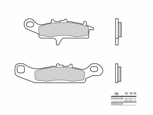 BREMBO Off-Road szinterezett fém fékbetétek - 07KA24SD
