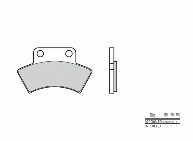BREMBO Off-Road szinterezett fém fékbetétek - 07PO03SX
