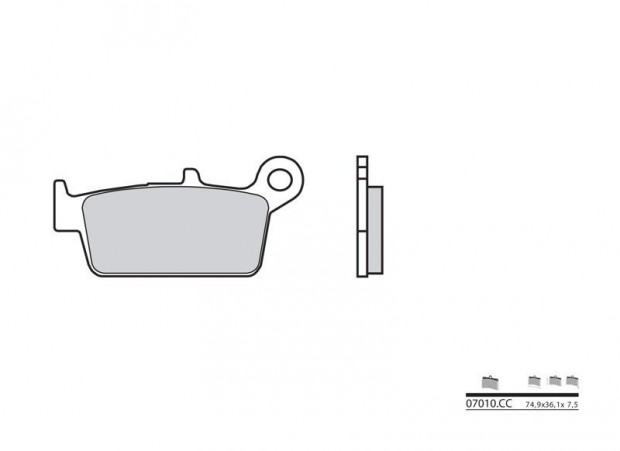 BREMBO Robogó Szén-Kerámia Fékbetétek - 07010CC