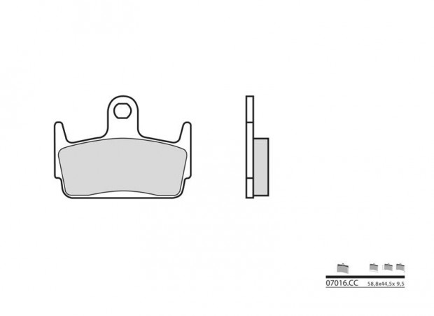 BREMBO Robogó Szén-Kerámia Fékbetétek - 07016CC