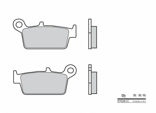 BREMBO Robogó Szén-Kerámia Fékbetétek - 07028CC